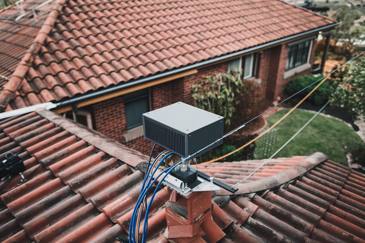 TV signal amplifier and booster installation