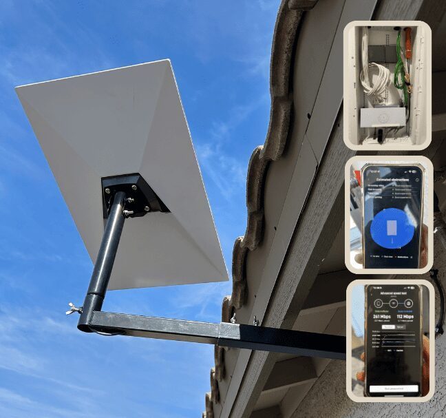 Starlink dish mounted on roof in Armadale, Perth WA