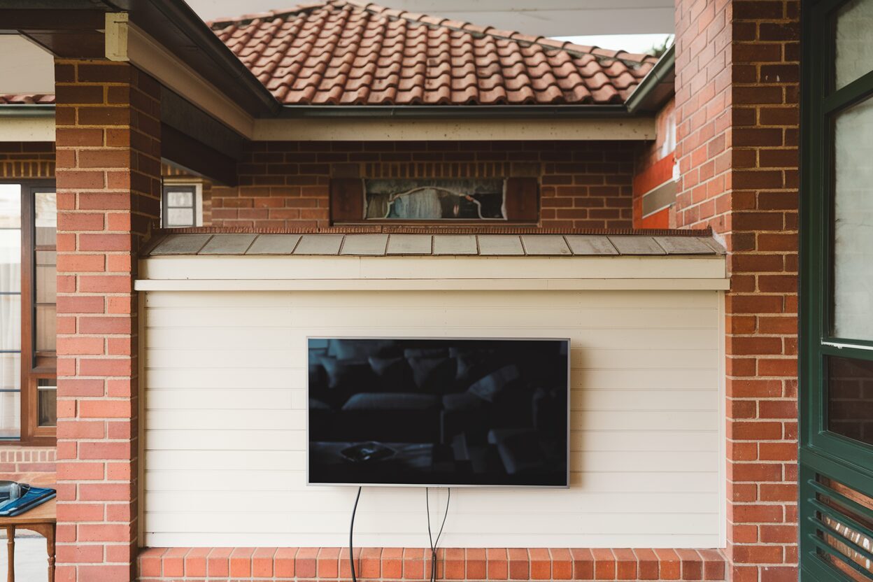TV wall mounting with hidden cables in Armadale, Perth WA