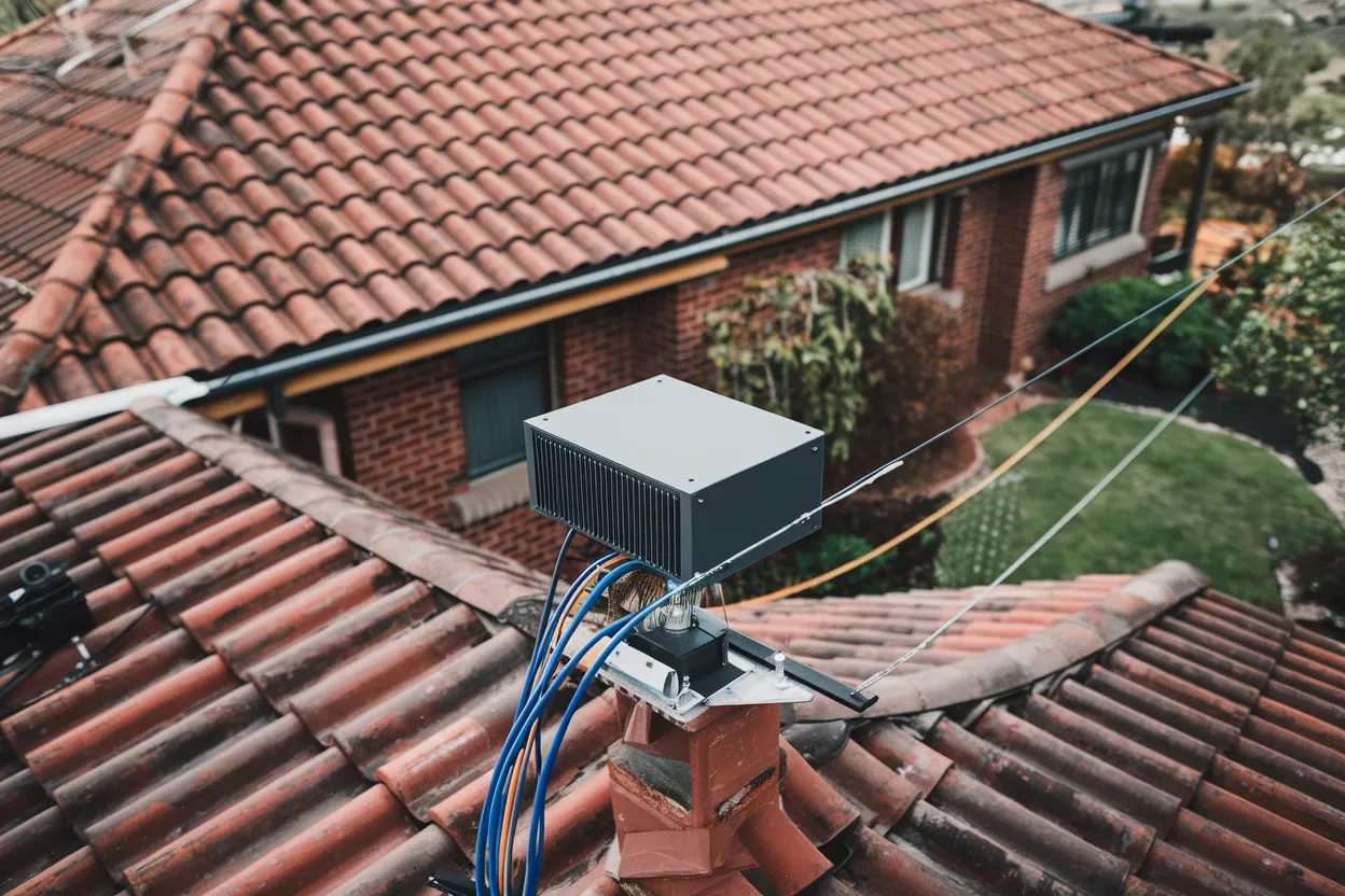 TV signal booster amplifier installation